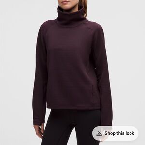 Lululemon Athletica Deep Purple Waffle Knit Top